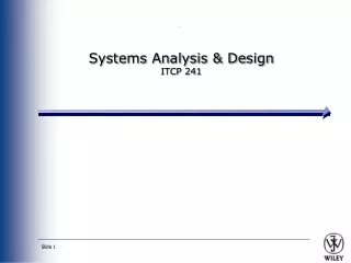 Systems Analysis &amp; Design ITCP 241