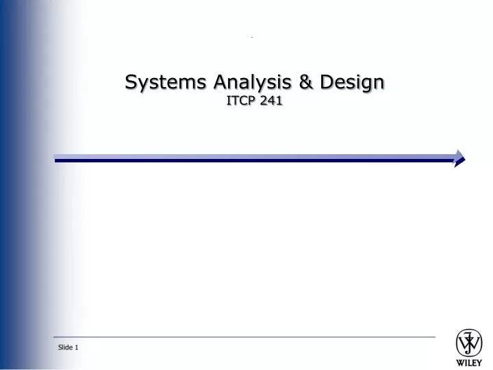 systems analysis design itcp 241