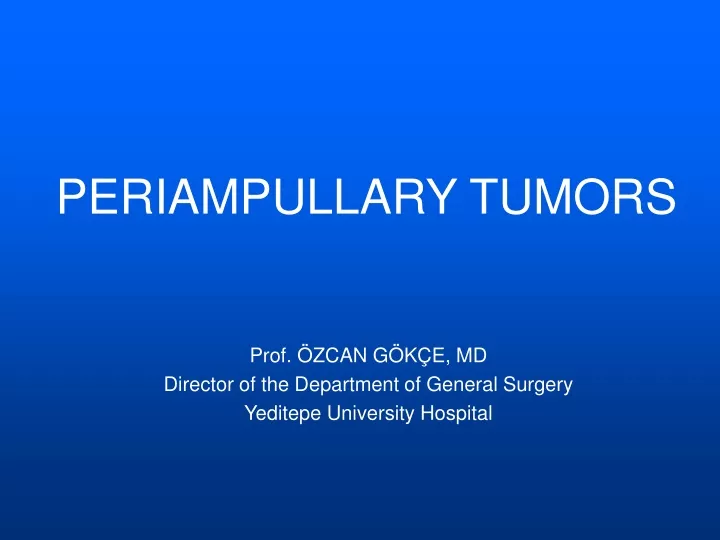 periampullary tumors