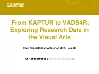 From KAPTUR to VADS4R: Exploring Research Data in the Visual Arts
