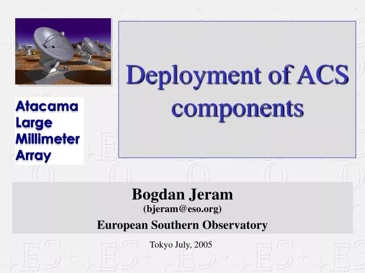 deployment of acs components