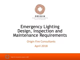 Emergency Lighting Design, Inspection and Maintenance Requirements