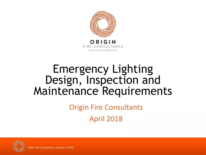 emergency lighting design inspection and maintenance requirements