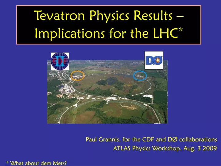 tevatron physics results implications for the lhc