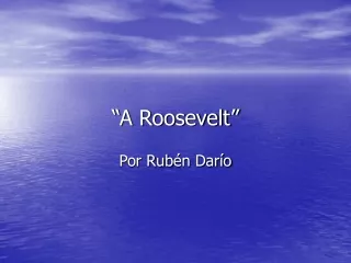 “A Roosevelt”