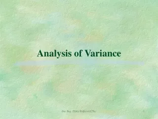 Analysis of Variance