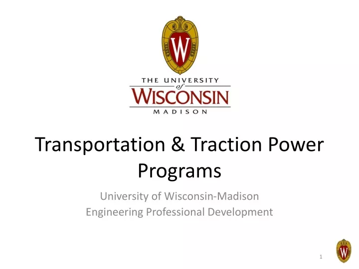 transportation traction power programs