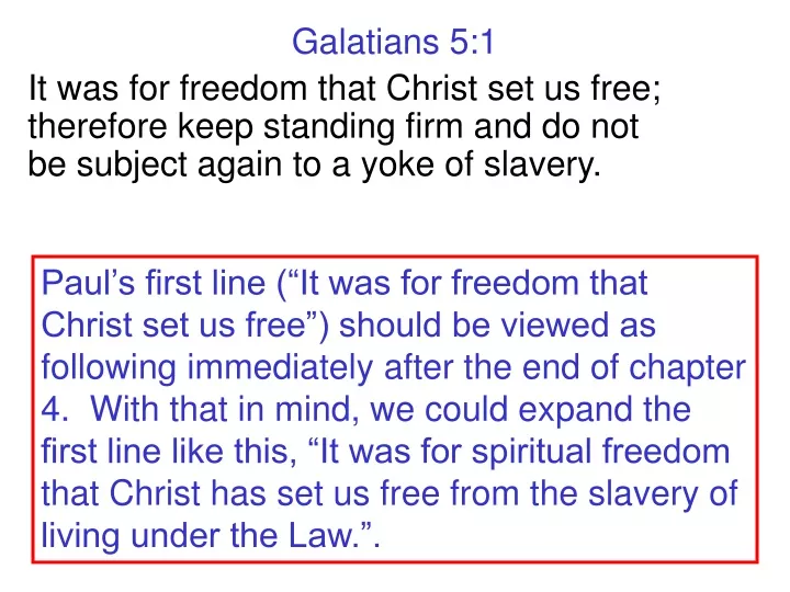 galatians 5 1 it was for freedom that christ