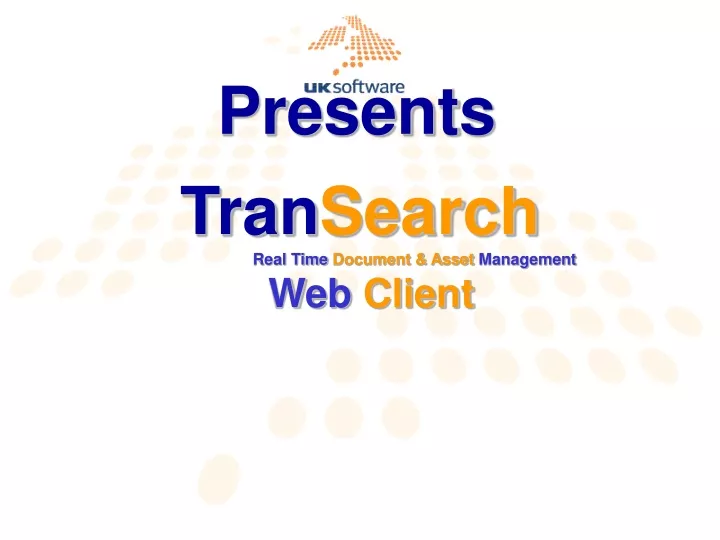 tran search real time document asset management web client