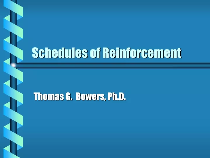 schedules of reinforcement