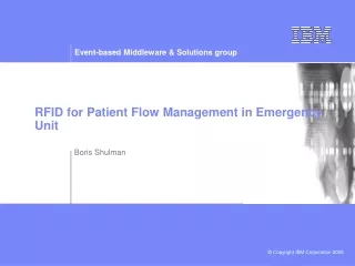 RFID for Patient Flow Management in Emergency Unit