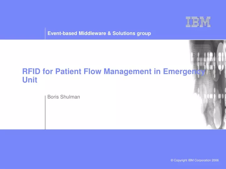 rfid for patient flow management in emergency unit