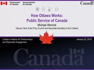 How Ottawa Works: Public Service of Canada
