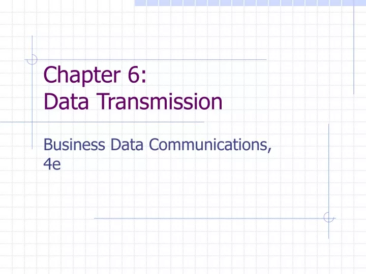 chapter 6 data transmission
