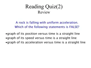 Reading Quiz(2) Review