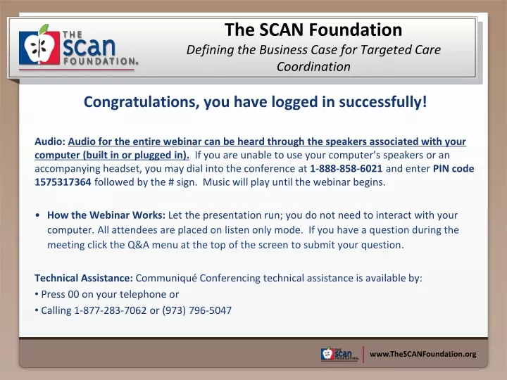 the scan foundation defining the business case for targeted care coordination