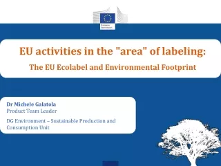 EU activities in the &quot;area&quot; of labeling:  The EU Ecolabel and Environmental Footprint