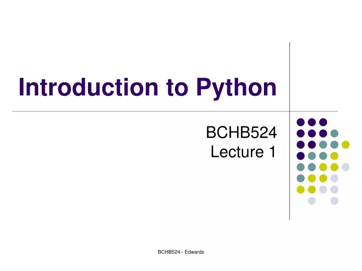 introduction to python