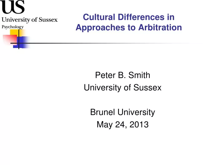 cultural differences in approaches to arbitration
