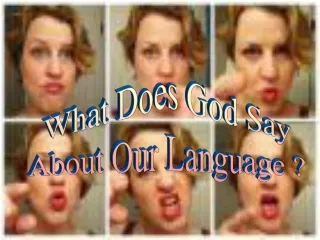 What Does God Say About Our Language ?
