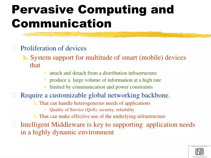 pervasive computing and communication