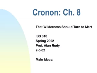 Cronon: Ch. 8