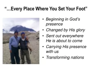 “…Every Place Where You Set Your Foot”