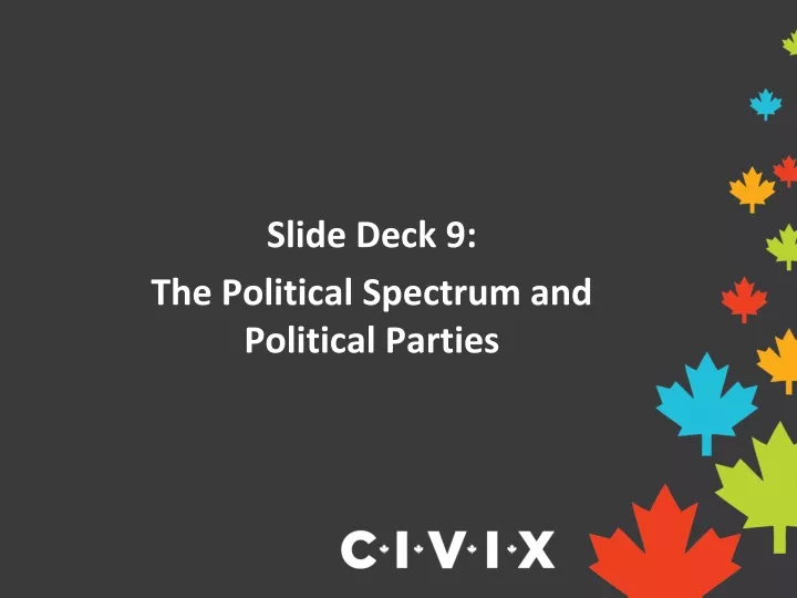 slide deck 9 the political spectrum and political parties