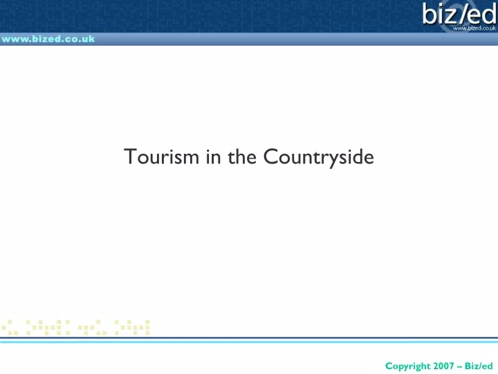 tourism in the countryside