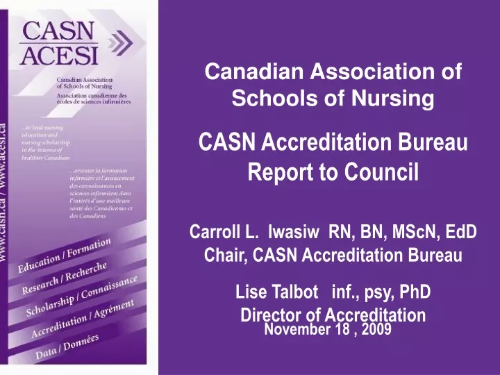 canadian association of schools of nursing casn