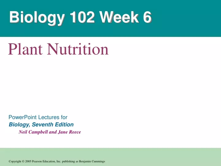 biology 102 week 6