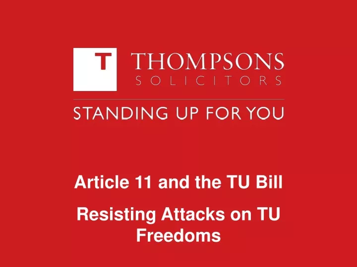 article 11 and the tu bill resisting attacks