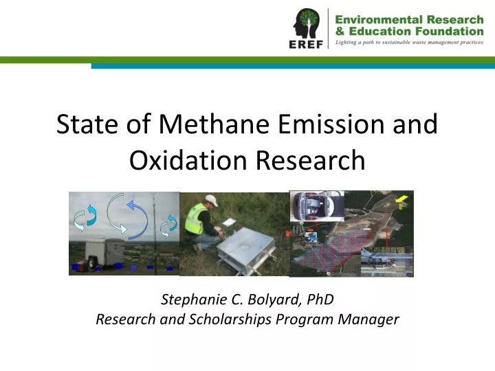 state of methane emission and oxidation research