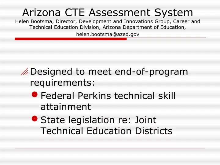 arizona cte assessment system helen bootsma