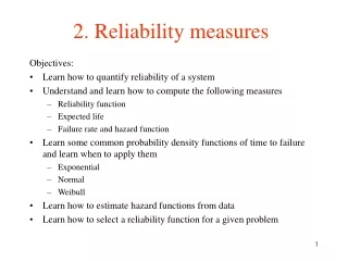 2. Reliability measures