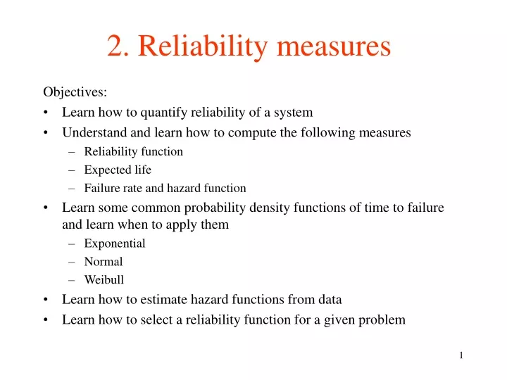 2 reliability measures