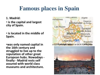 Famous places in Spain