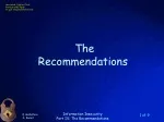 The Recommendations - slide 1