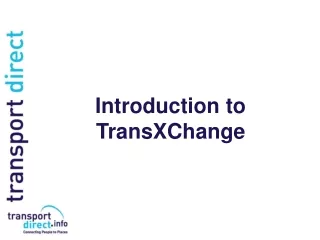 Introduction to  TransXChange