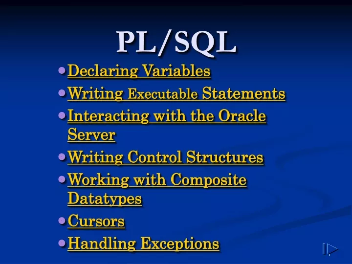 pl sql