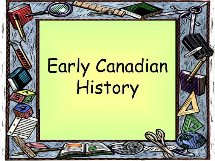 early canadian history