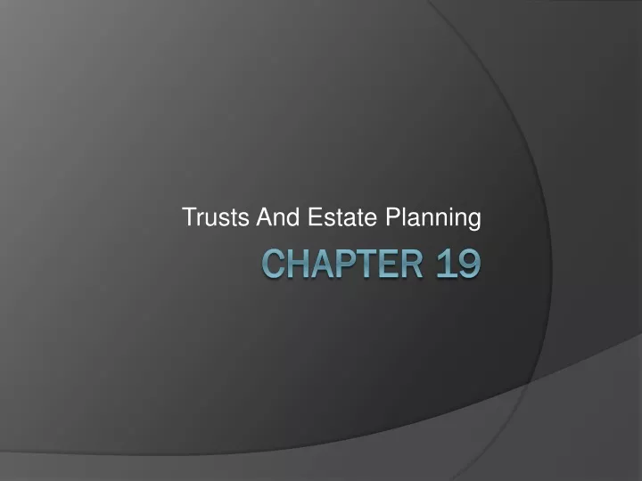 trusts and estate planning