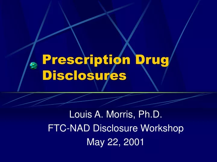 prescription drug disclosures