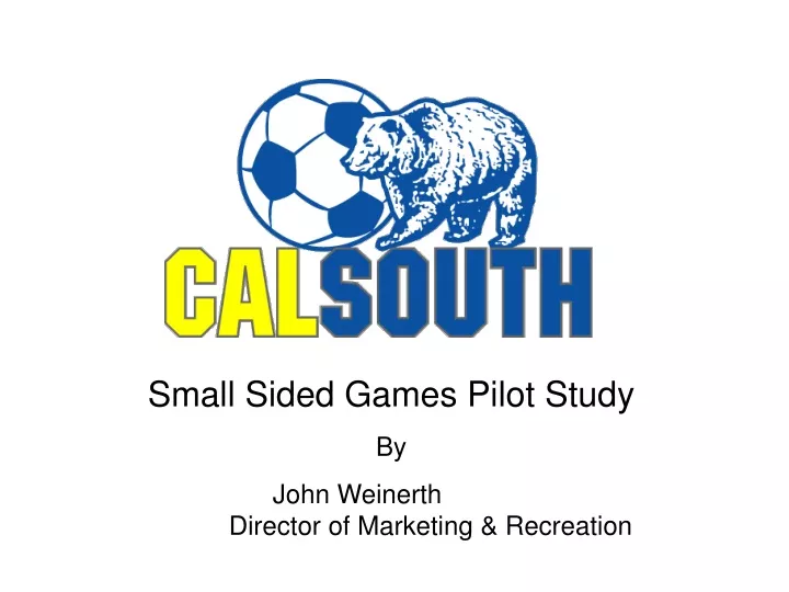 small sided games pilot study by john weinerth