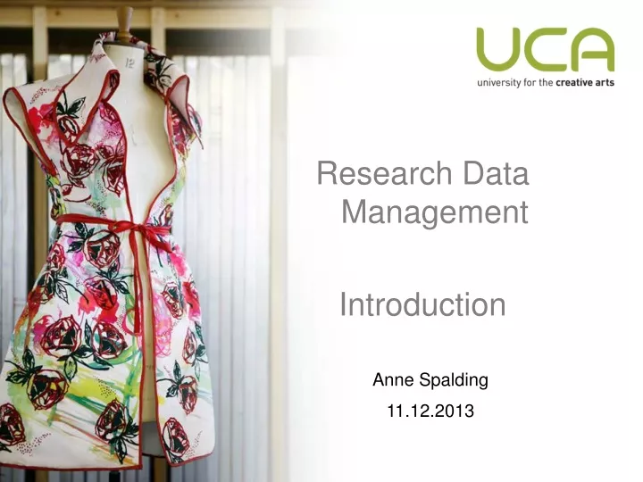 research data management introduction