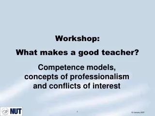 Workshop: What makes a good teacher?