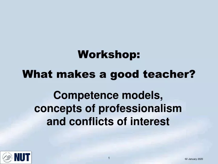 workshop what makes a good teacher