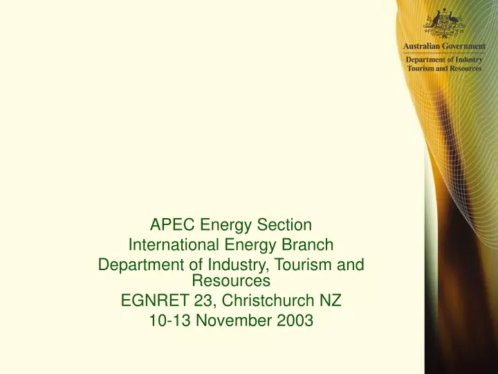 apec energy section international energy branch