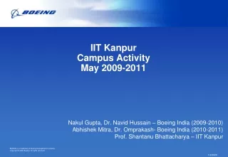 IIT Kanpur Campus Activity May 2009-2011