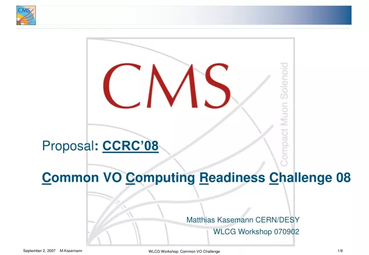 proposal ccrc 08 c ommon vo c omputing r eadiness